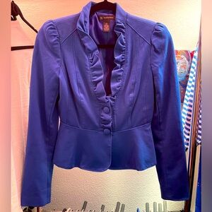 INC International Concepts Blue Peplum Blazer